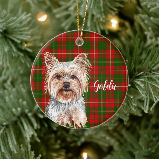 Yorkshire Terrier Dog Personalisiert Keramik Ornament (Baum)