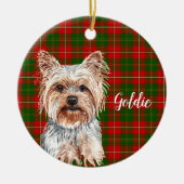 Yorkshire Terrier Dog Personalisiert Keramik Ornament (Vorne)