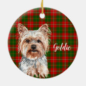 Yorkshire Terrier Dog Personalisiert Keramik Ornament (Hinten)
