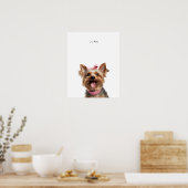 Yorkshire Terrier Dog Personalisiert Print Poster (Küche)