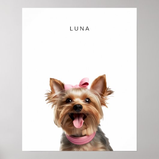Yorkshire Terrier Dog Personalisiert Print Poster (Vorne)