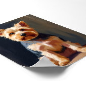 Yorkshire Terrier Dog Pet Painting Poster (Ecke)