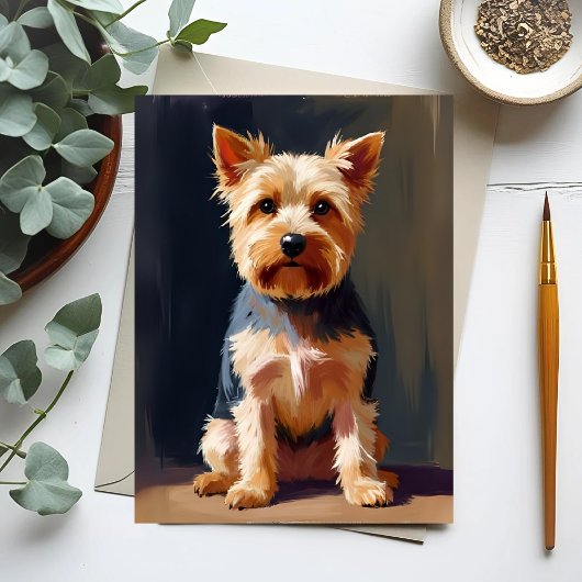 Yorkshire Terrier Dog Pet Painting Postkarte