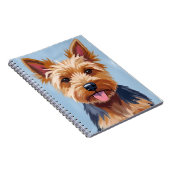 Yorkshire Terrier Dog Portrait Painting Notizblock (Rechte Seite)