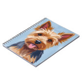 Yorkshire Terrier Dog Portrait Painting Notizblock (Linke Seite)