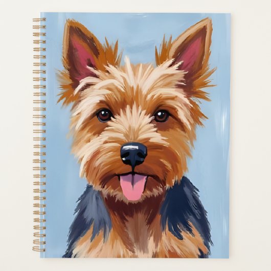 Yorkshire Terrier Dog Portrait Painting Planer (Vorderseite)