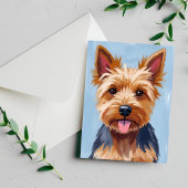 Yorkshire Terrier Dog Portrait Painting Postkarte
