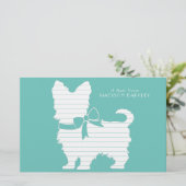 Yorkshire Terrier Dog Puppy Yorkie Briefpapier (Stehend Vorderseite)