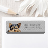 Yorkshire Terrier Dog Return Address Label (Insitu)