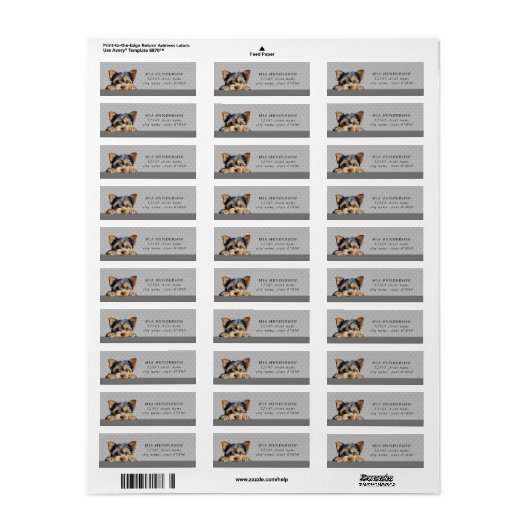 Yorkshire Terrier Dog Return Address Label (Vorne)