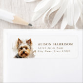 Yorkshire Terrier Dog Return Address Label (Insitu)