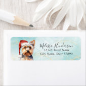 Yorkshire Terrier Dog Return Address Label (Insitu)