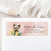 Yorkshire Terrier Dog Return Address Label (Insitu)