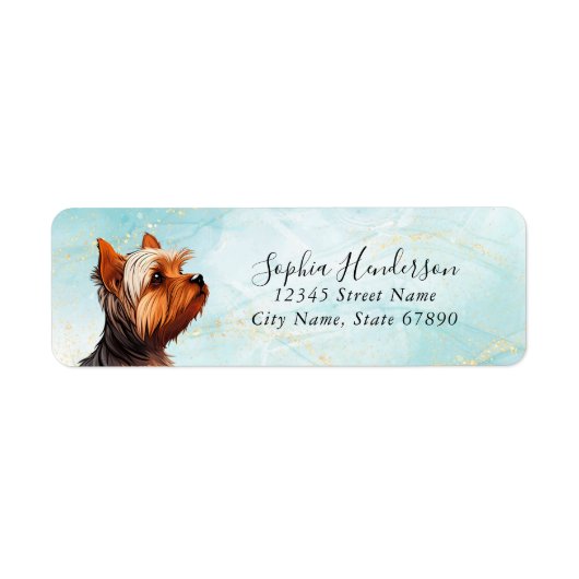 Yorkshire Terrier Dog Return Address Label (Vorne)