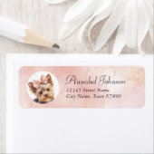 Yorkshire Terrier Dog Rücksendeadressen-Aufklebers (Insitu)