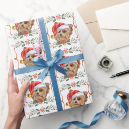 Yorkshire Terrier Dog Santa Christmas Geschenkpapier