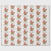Yorkshire Terrier Dog Santa Christmas Geschenkpapier (Flach)