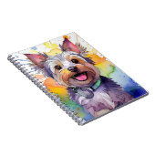 Yorkshire Terrier Dog Spiral Notebook Notizblock (Rechte Seite)