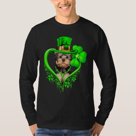 Yorkshire Terrier Dog St Patricks Day Lover Irish  T-Shirt (Vorderseite)