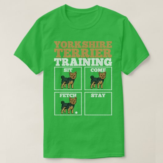Yorkshire Terrier Dog Training Dog Trainer T-Shirt (Design vorne)