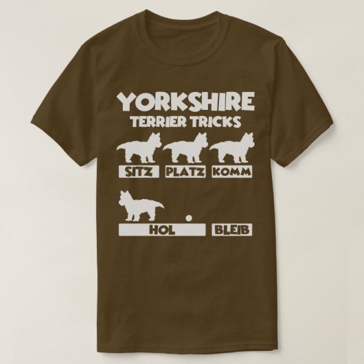 Yorkshire Terrier Dog Tricks T-Shirt (Design vorne)