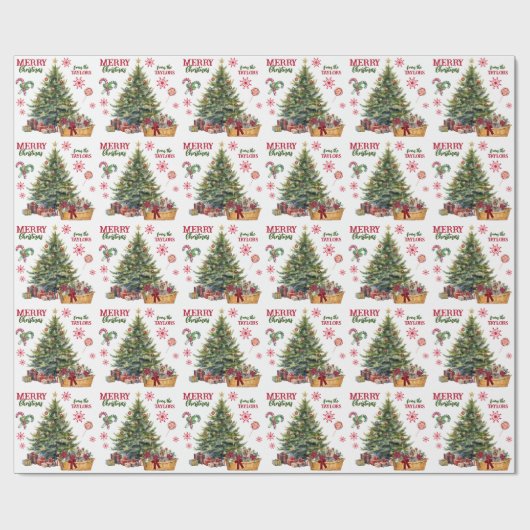 Yorkshire Terrier Dog Under the Tree Geschenkpapier (Flach)