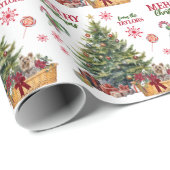 Yorkshire Terrier Dog Under the Tree Geschenkpapier (Rolleneckpunkt)