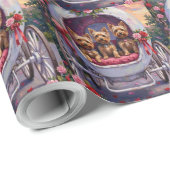 Yorkshire Terrier Dog Valentine's Day Geschenkpapier (Rolleneckpunkt)