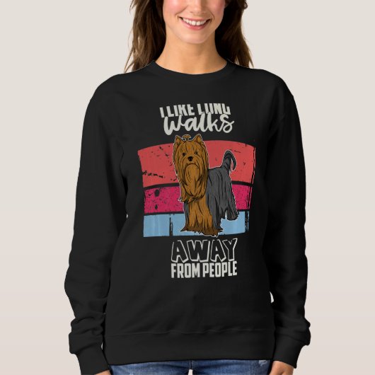 Yorkshire Terrier Dog Vintag 30 Sweatshirt (Vorderseite)