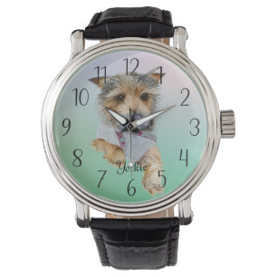 Yorkshire Terrier Dog Watercolor Watch Armbanduhr