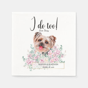 Yorkshire Terrier Dog Wedding Cocktail Napkins Serviette