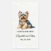 Yorkshire Terrier Dog Wedding Serviette (Vorderseite)