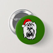 Yorkshire Terrier Dog Weihnachtsfeierliche Weihnac Button (Vorne & Hinten)
