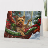 Yorkshire Terrier Dog Weihnachtsfest Karte (Vorderseite)