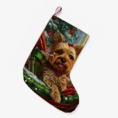 Yorkshire Terrier Dog Weihnachtsfest Kleiner Weihnachtsstrumpf (Vorderansicht (hängend))