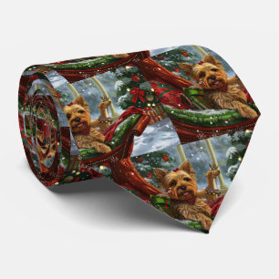 Yorkshire Terrier Dog Weihnachtsfest Krawatte