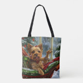 Yorkshire Terrier Dog Weihnachtsfest Tasche (Rückseite)