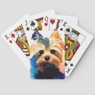 Yorkshire Terrier Dog Wild Nature Animal Colors Ar Spielkarten