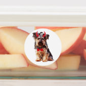 Yorkshire Terrier Dog zu Halloween Etiketten (Befestigt)