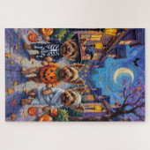 Yorkshire Terrier Dogs in Halloween Costumes Puzzle (Horizontal)