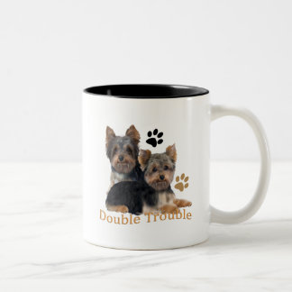 Yorkshire Terrier Double Trouble Geschenke Zweifarbige Tasse