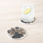 Yorkshire Terrier Double Trouble Untersetzer (Seite)