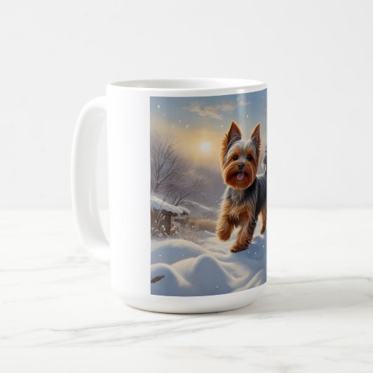 Yorkshire Terrier Elegant Coffee Tasse (Vorderseite Links)