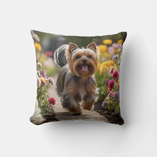 Yorkshire Terrier Elegant Throw Pillow Kissen