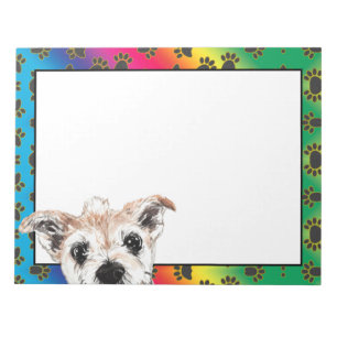 Yorkshire Terrier farbenfrohe Hundekuchen Notizblock