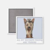 Yorkshire Terrier Favorite Magnet (Vorderseite/Rückseite)