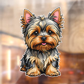 Yorkshire Terrier Fensteraufkleber (Blatt 2)