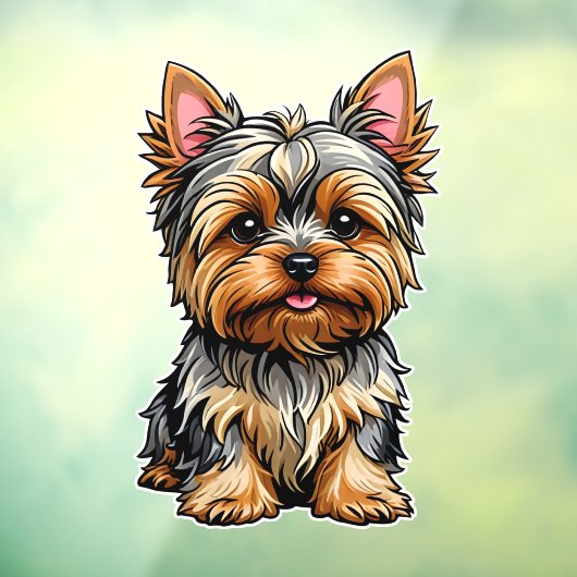 Yorkshire Terrier Fensteraufkleber (Blatt 3)