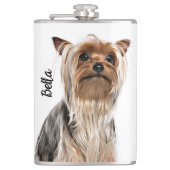 Yorkshire Terrier Flachmann (Vorderseite)