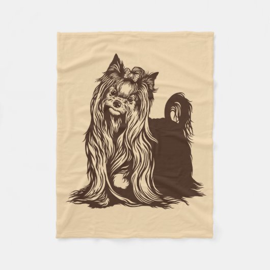 Yorkshire-Terrier Fleecedecke (Vorderseite)